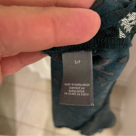 Aerie Green Leopard Lace Trim Cami Small - Picture 4 of 6